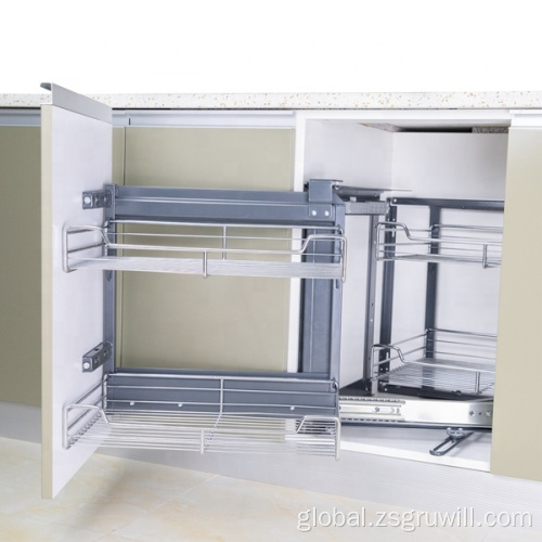 China cabinet basket kitchen soft closing magic corner basket Manufactory